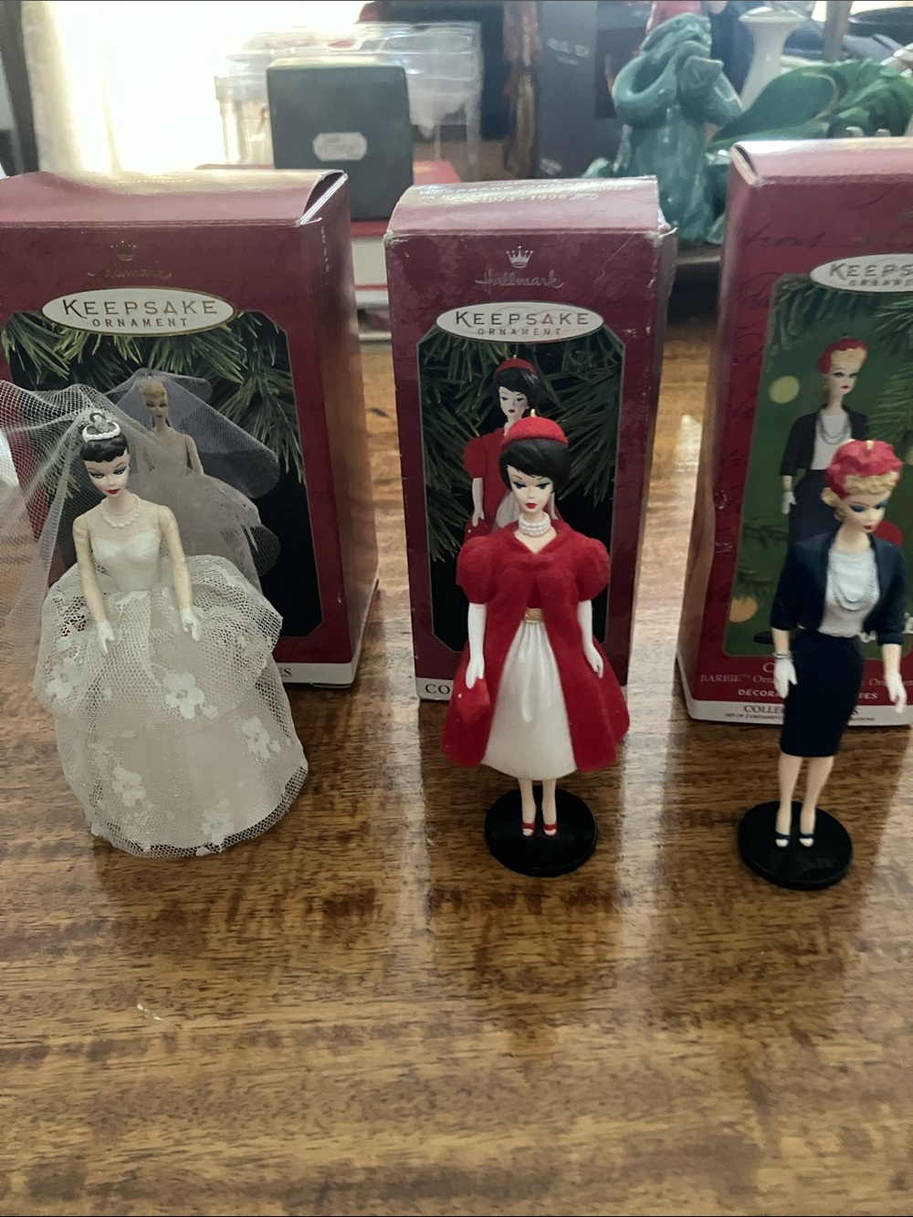 Set of 3 Hallmark Collector Barbie Ornaments